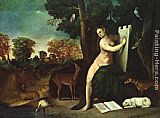 Famous Lovers Paintings - Circe and her Lovers in a Landscape